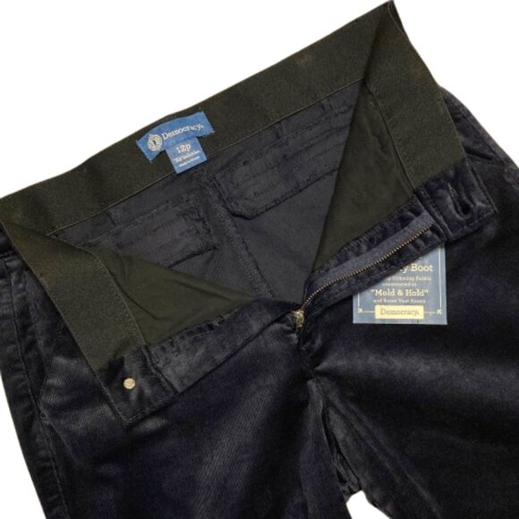 Democracy Ab Solution Itty Bitty Boot Corduroy Jeans Womens 12P PETITE Navy NWT - Picture 5 of 9